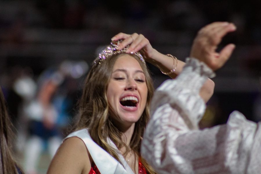 Bailey Garrison when being crowned homecoming queen.