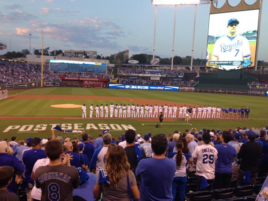 The Royals hosted the first playoff game in 29 years on Tuesday, September 29.